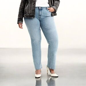 Levi’s Women’s Plus Size Classic Straight Mid Rise Light Blue Jeans Sz 26W